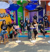 Outdoor team gathering